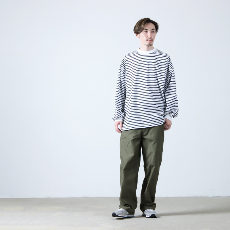 is-ness(ͥ) BALLOON STRIPES LONG SLEEVE T SHIRT