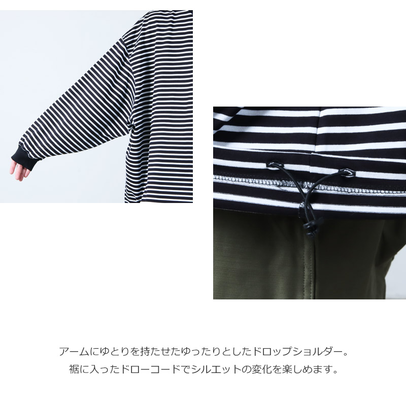 is-ness(ͥ) BALLOON STRIPES LONG SLEEVE T SHIRT