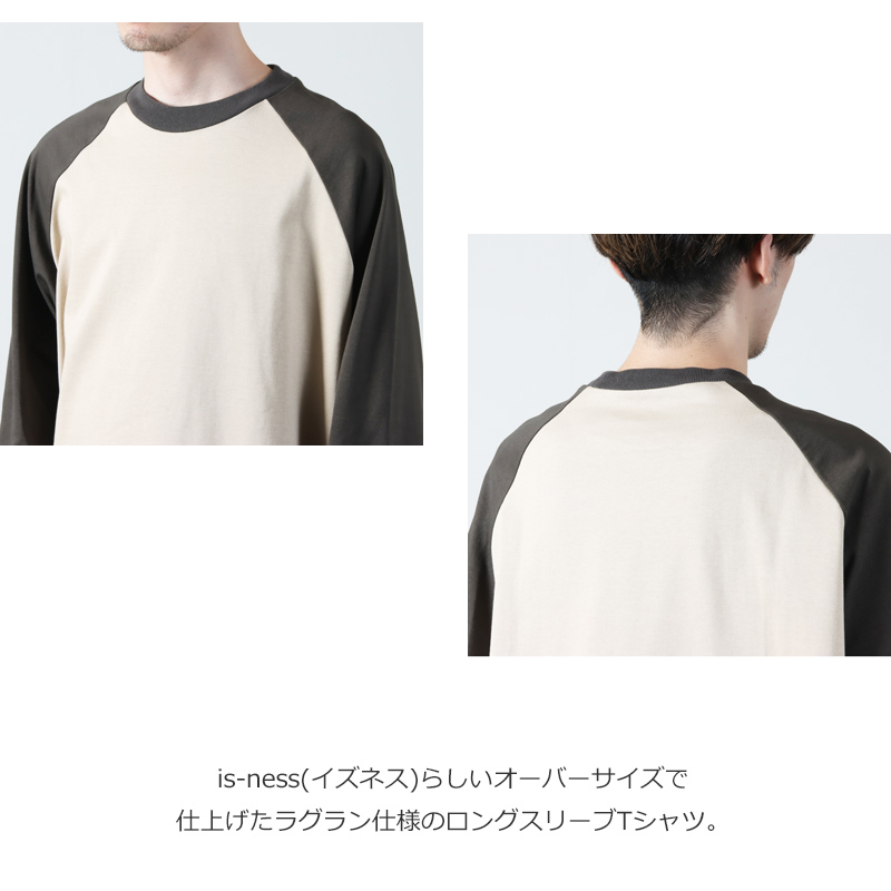 is-ness(ͥ) BALLOON RAGLAN LONG SLEEVE T SHIRT