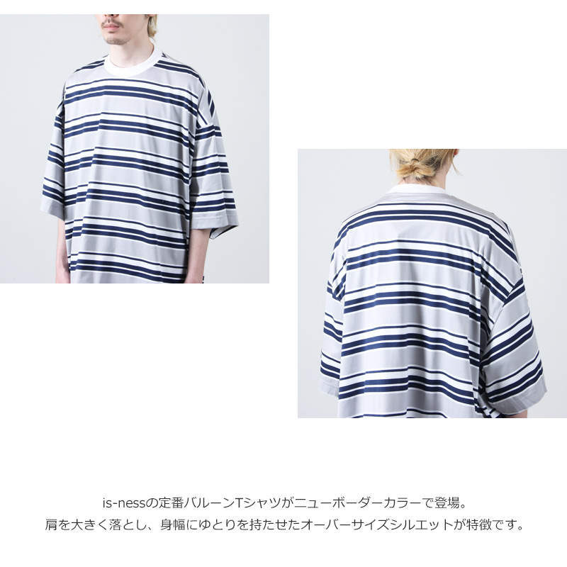 is-ness(ͥ) BALLOON BORDER T-SHIRT