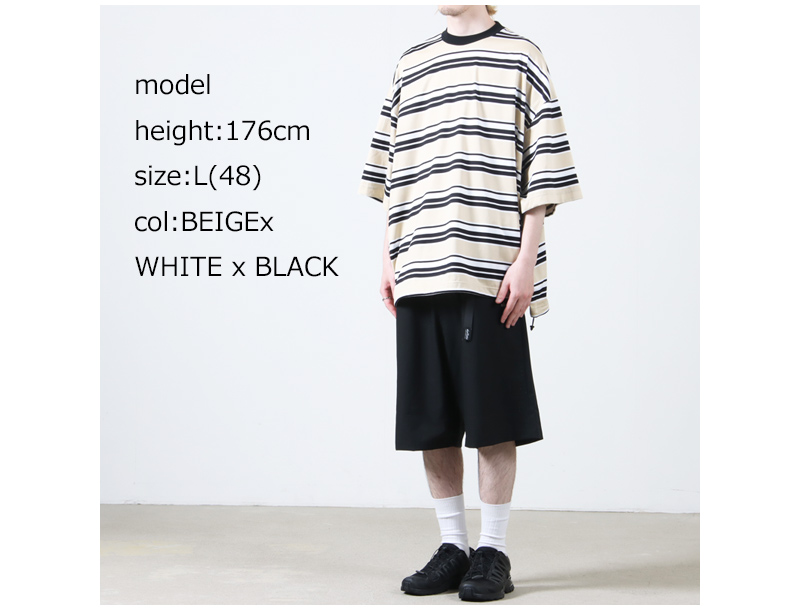 is-ness(ͥ) BALLOON BORDER T-SHIRT