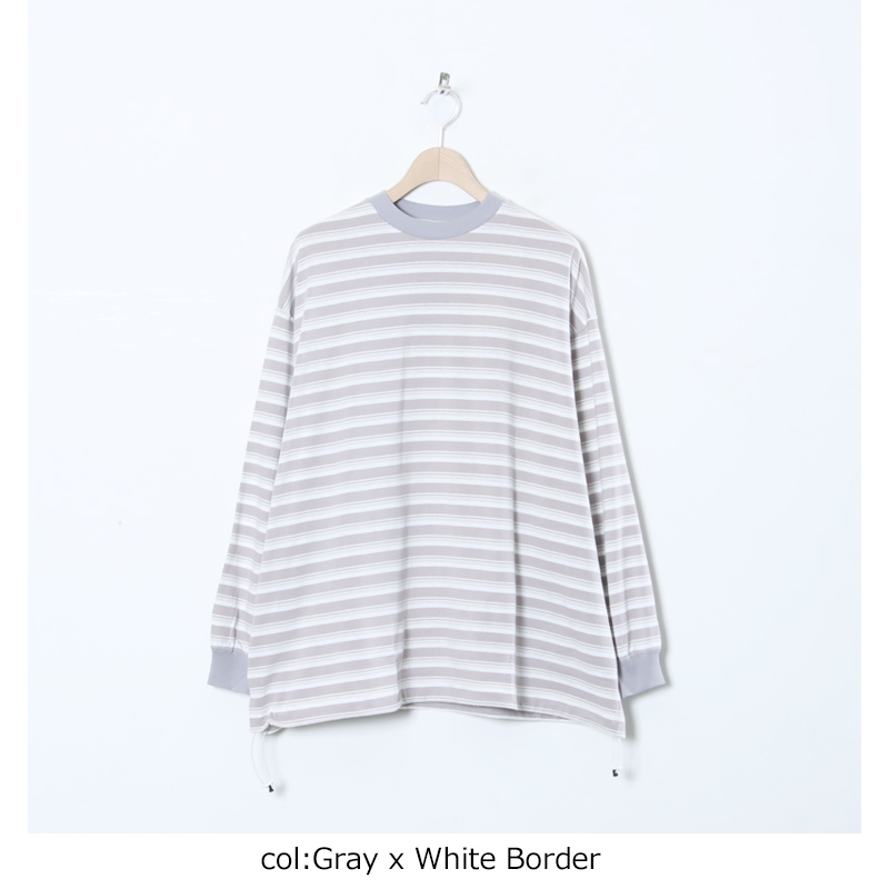 is-ness(ͥ) BALLOON STRIPES LONG SLEEVE T SHIRT