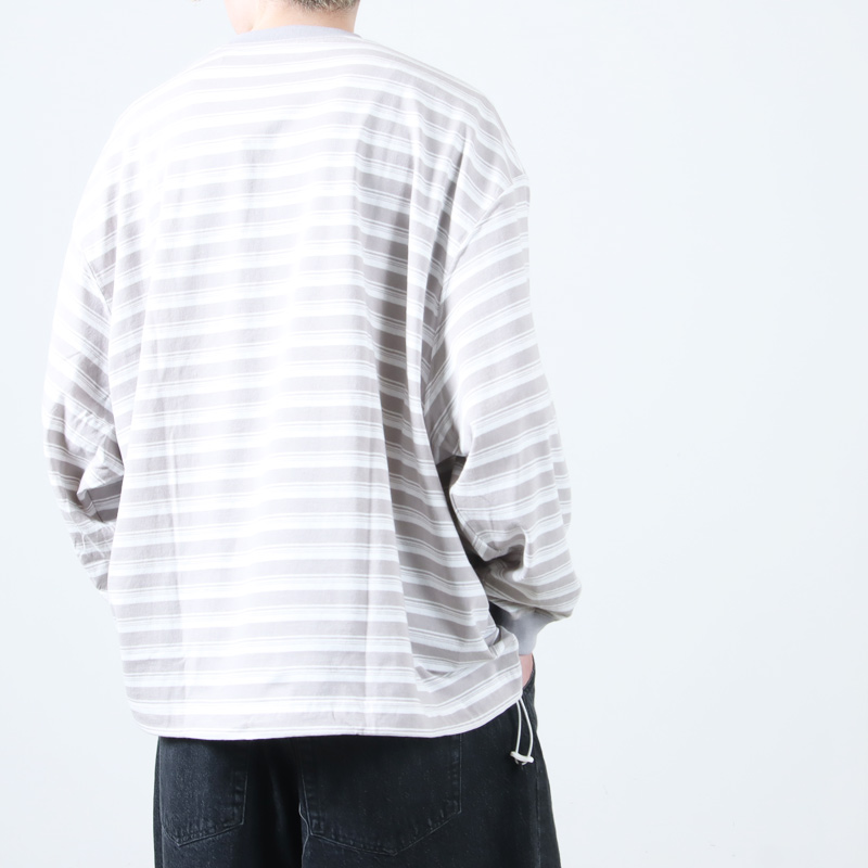 is-ness(ͥ) BALLOON STRIPES LONG SLEEVE T SHIRT