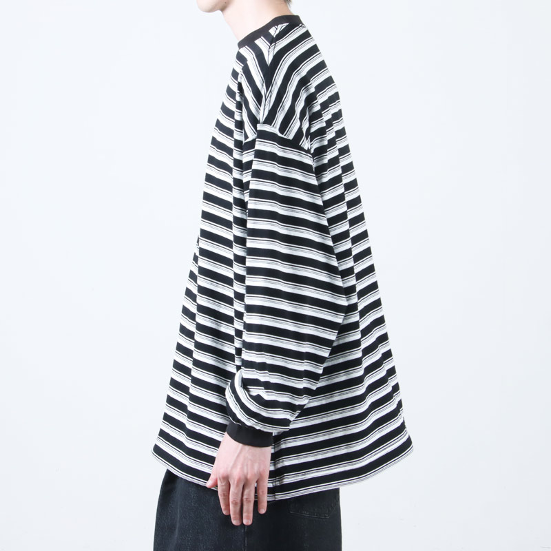 is-ness(ͥ) BALLOON STRIPES LONG SLEEVE T SHIRT