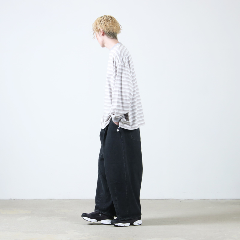 is-ness(ͥ) BALLOON STRIPES LONG SLEEVE T SHIRT