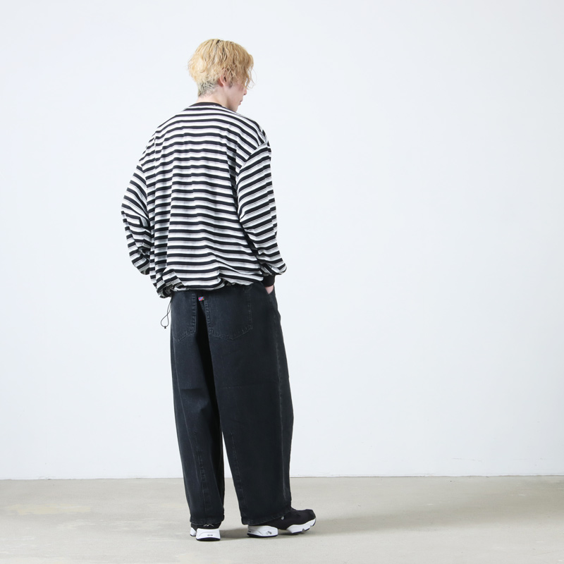 is-ness(ͥ) BALLOON STRIPES LONG SLEEVE T SHIRT