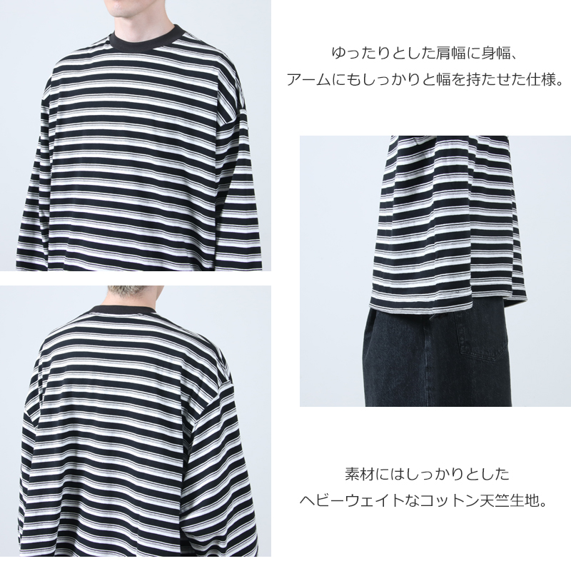 is-ness(ͥ) BALLOON STRIPES LONG SLEEVE T SHIRT