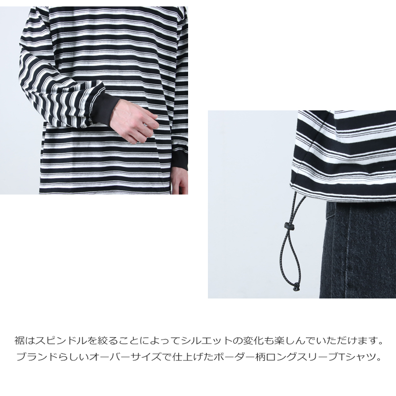 is-ness(ͥ) BALLOON STRIPES LONG SLEEVE T SHIRT