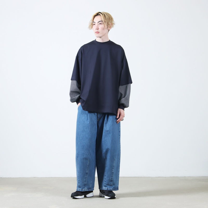 is-ness(ͥ) BALLOON LAYERED LONG SLEEVE T SHIRT