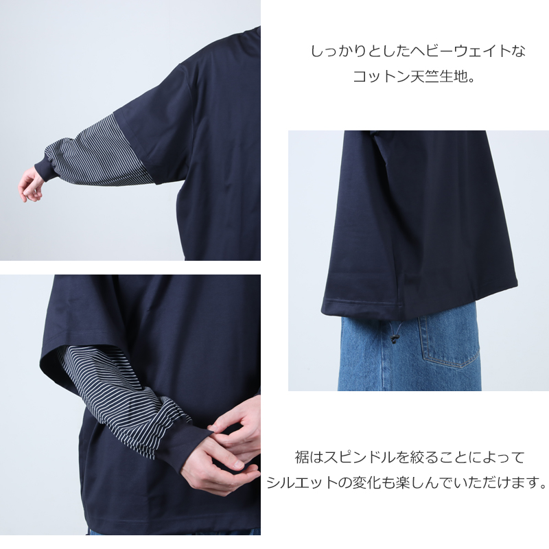 is-ness(ͥ) BALLOON LAYERED LONG SLEEVE T SHIRT
