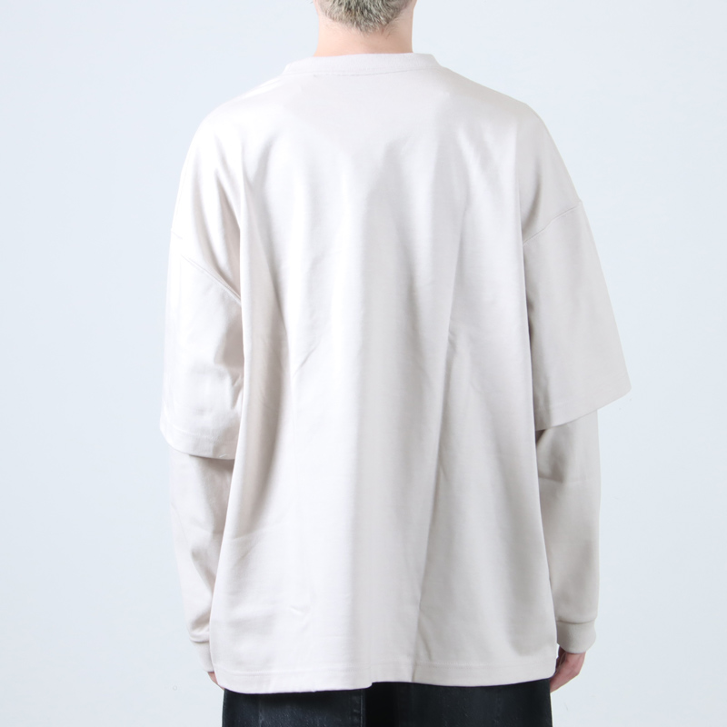 is-ness(ͥ) LAYERED LONG SLEEVE T-SHIRT