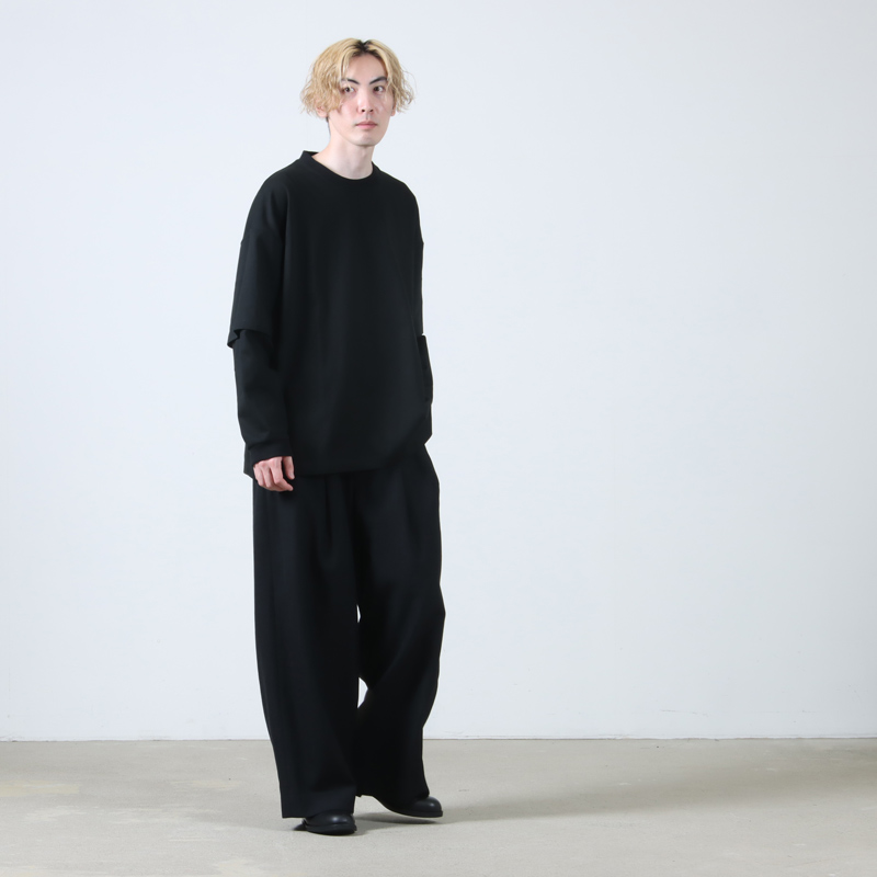 is-ness(ͥ) LAYERED LONG SLEEVE T-SHIRT
