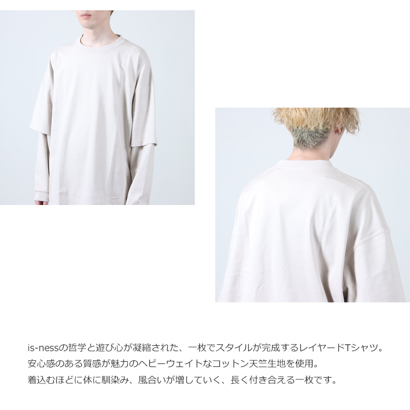 is-ness(ͥ) LAYERED LONG SLEEVE T-SHIRT