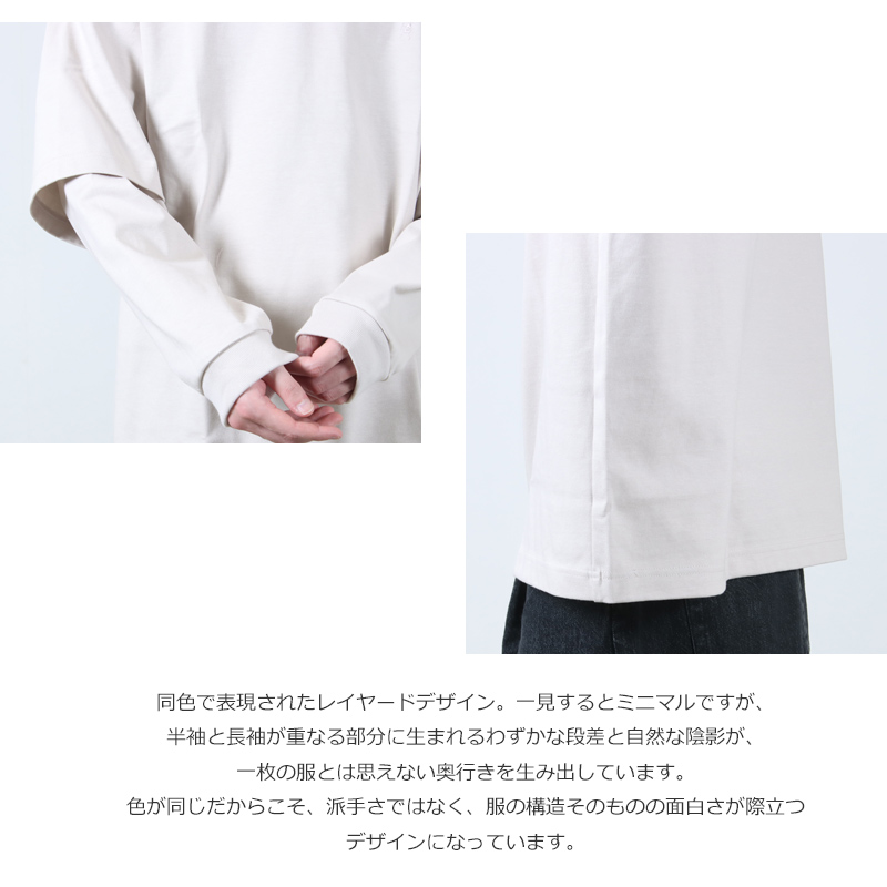 is-ness(ͥ) LAYERED LONG SLEEVE T-SHIRT
