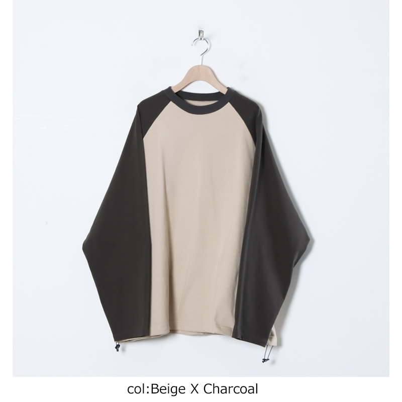 is-ness (イズネス) BALLOON RAGLAN LONG SLEEVE T SHIRT
