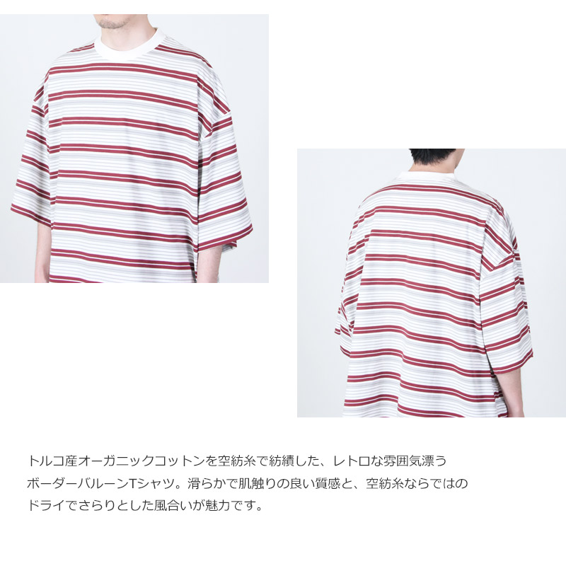 is-ness(�����ͥ�) Border Balloon T-Shirt