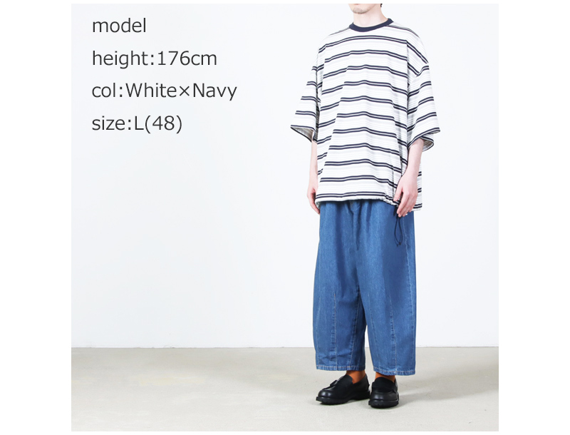 is-ness(�����ͥ�) Border Balloon T-Shirt