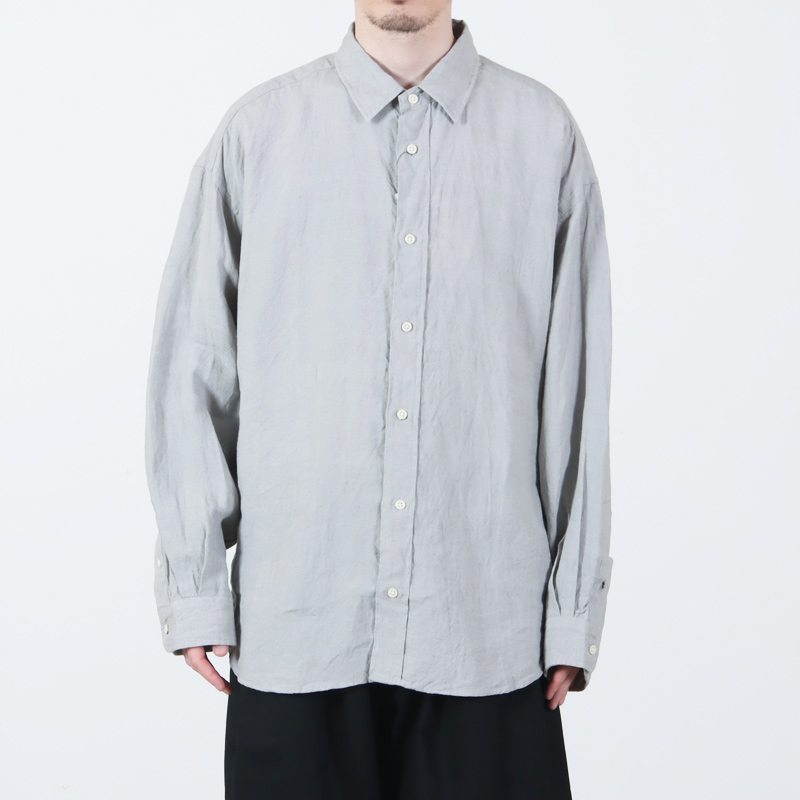 is-ness(�����ͥ�) Linen Long-Sleeve Shirt