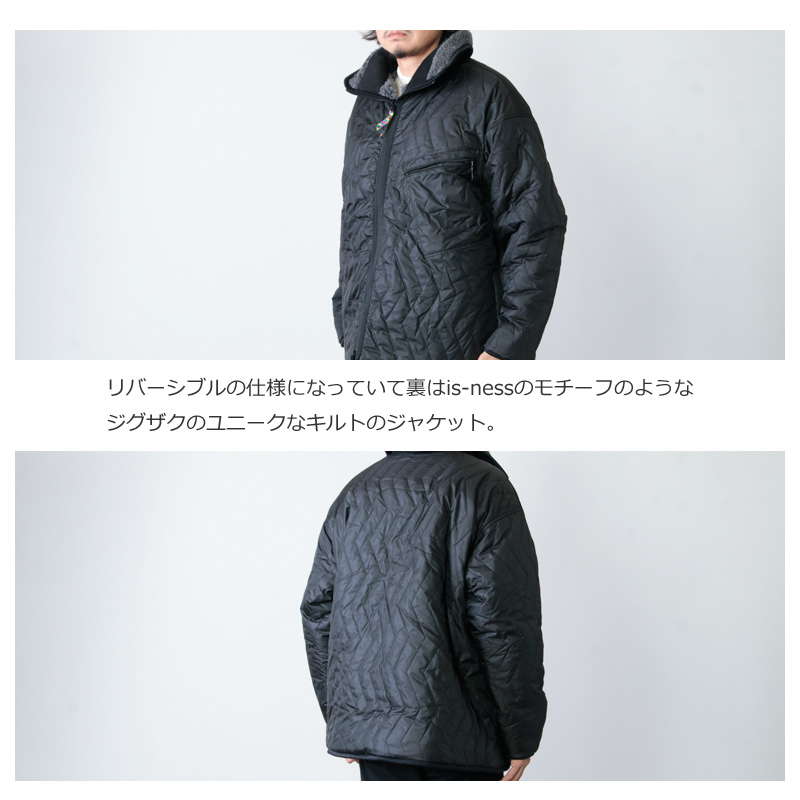 is-ness(ͥ) REVERSIBLE QUILTED FLEECE JACKET