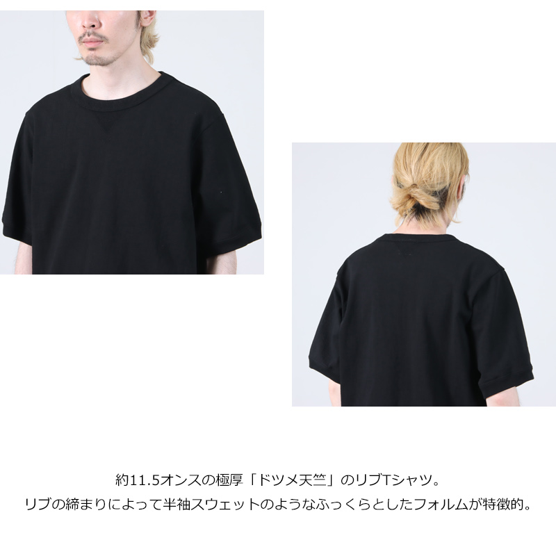 希少になる (ジャックマン) Jackman Dotsume ドツメリブTシャツ / T-shirt Rib トップス