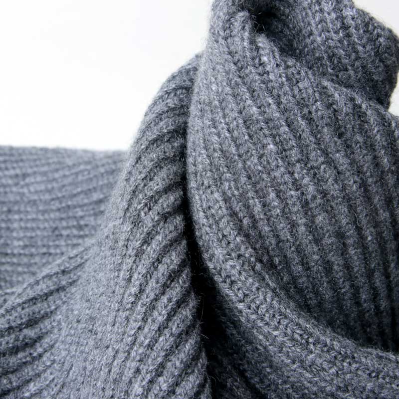 Johnstons (ジョンストンズ) cashmere ribbed wide scarf / カシミヤ