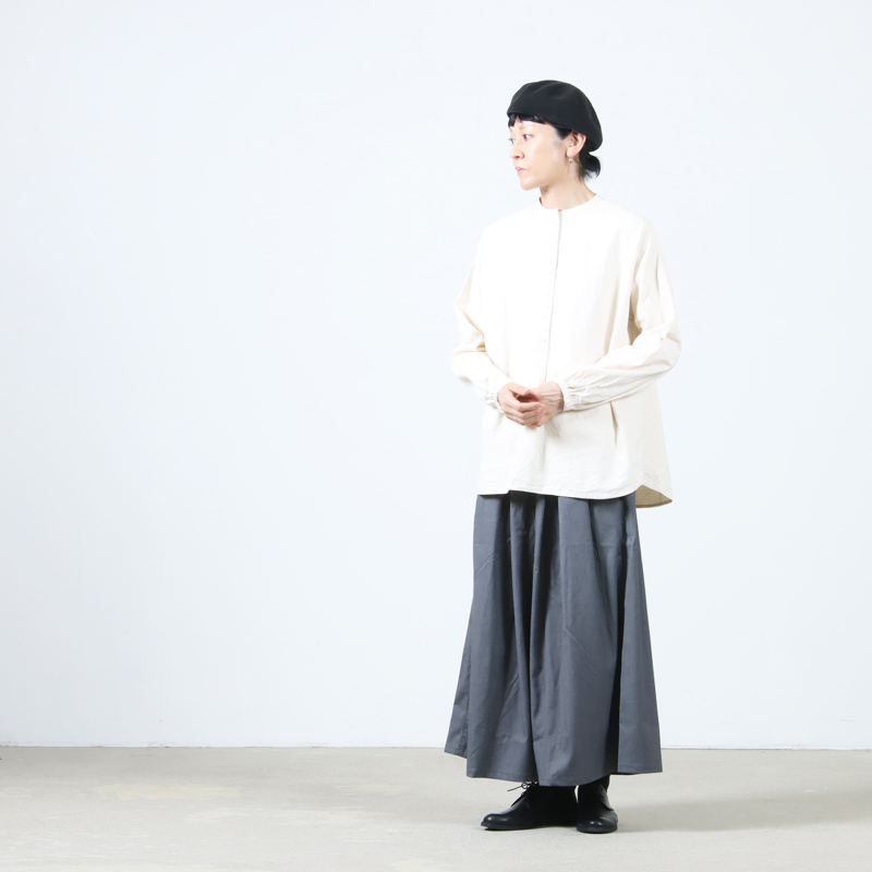 YAECA - jujudhau/ 12 Button Linen cotton シャツ jujudhau 12BUTTON SHIRTS ”LINEN COTTON WHITE” - Maiden Voyage
