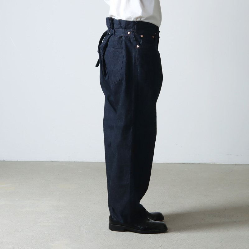 gardenblueendKAPTAIN SUNSHINE WIDE 5PKT Trousers デニム