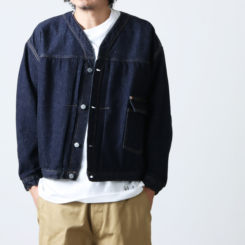 KAPTAIN SUNSHINE(ץƥ󥵥󥷥㥤) No Collar Denim Jacket