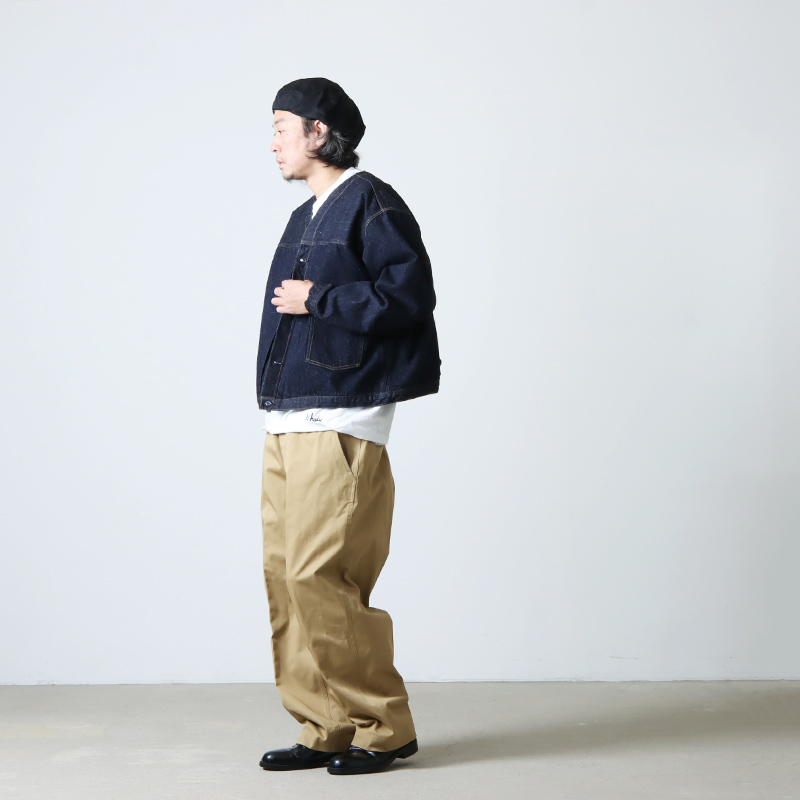 KAPTAIN SUNSHINE (キャプテンサンシャイン) No Collar Denim Jacket