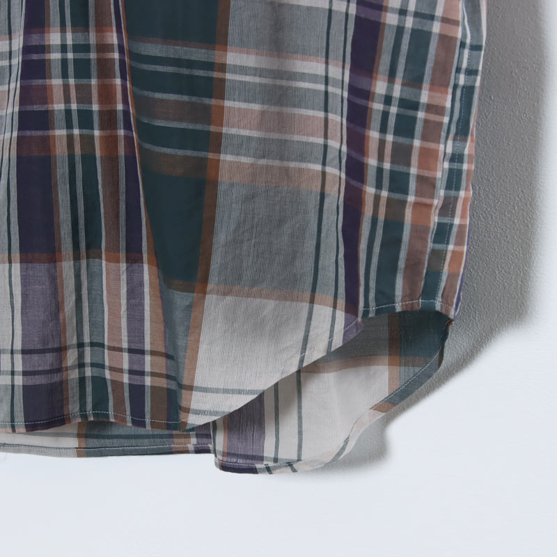 KAPTAIN SUNSHINE(����ץƥ󥵥󥷥㥤��) Gauze Plaid Plain Shirt