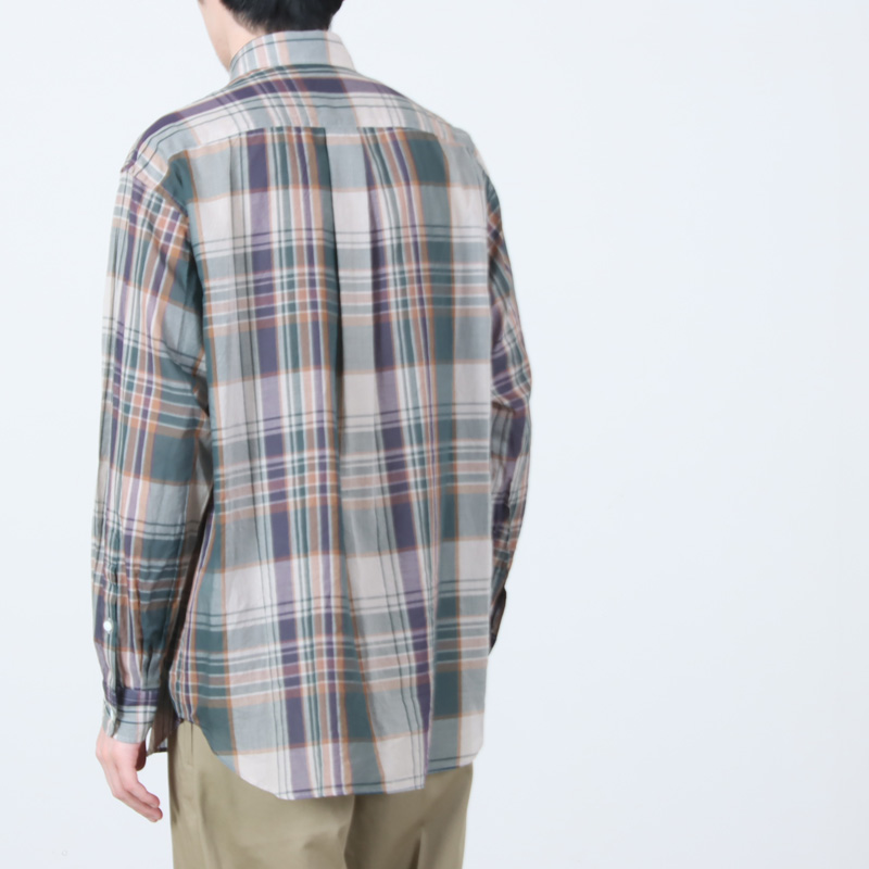 KAPTAIN SUNSHINE(����ץƥ󥵥󥷥㥤��) Gauze Plaid Plain Shirt