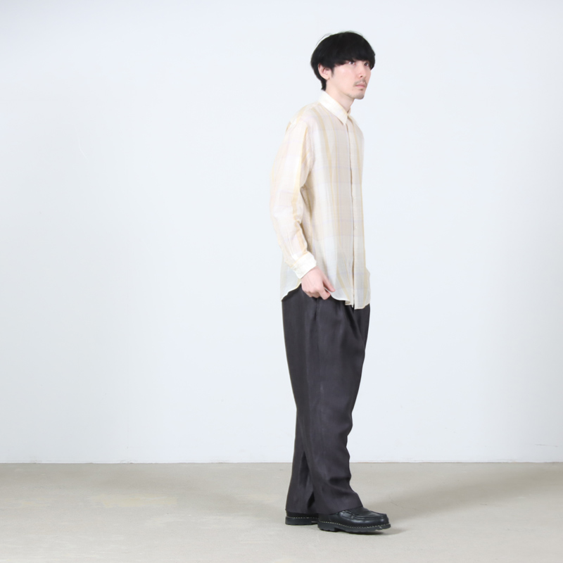 KAPTAIN SUNSHINE(����ץƥ󥵥󥷥㥤��) Gauze Plaid Plain Shirt