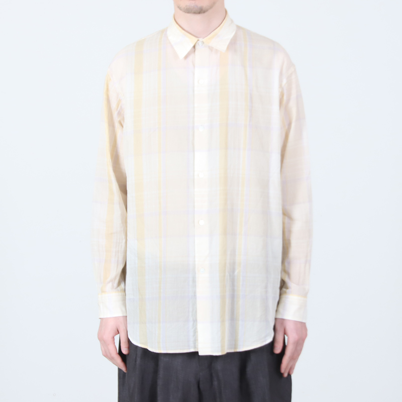 KAPTAIN SUNSHINE(����ץƥ󥵥󥷥㥤��) Gauze Plaid Plain Shirt