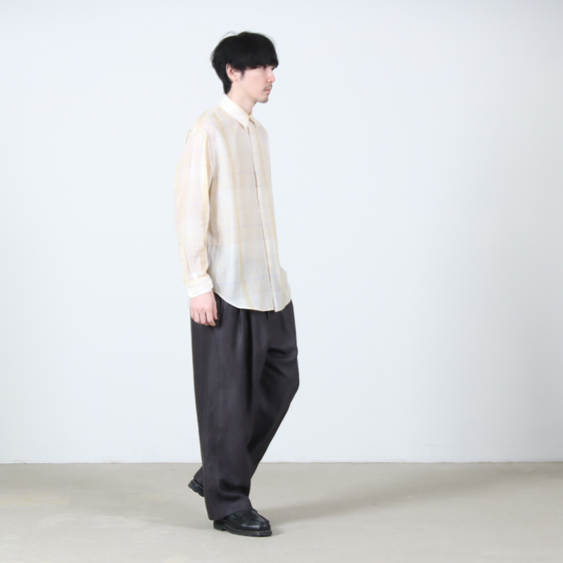 KAPTAIN SUNSHINE(����ץƥ󥵥󥷥㥤��) Gauze Plaid Plain Shirt