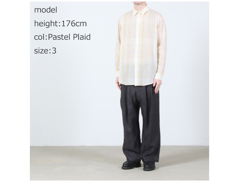 KAPTAIN SUNSHINE(����ץƥ󥵥󥷥㥤��) Gauze Plaid Plain Shirt