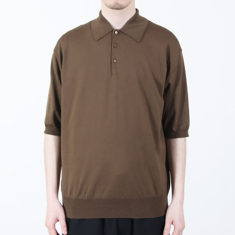 KAPTAIN SUNSHINE(����ץƥ󥵥󥷥㥤��) Cotton Knit Poloshirt