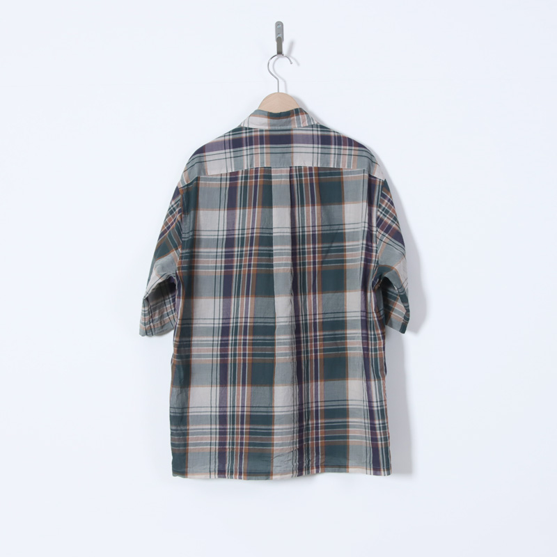 KAPTAIN SUNSHINE(����ץƥ󥵥󥷥㥤��) Gauze Plaid Plain SS Shirt