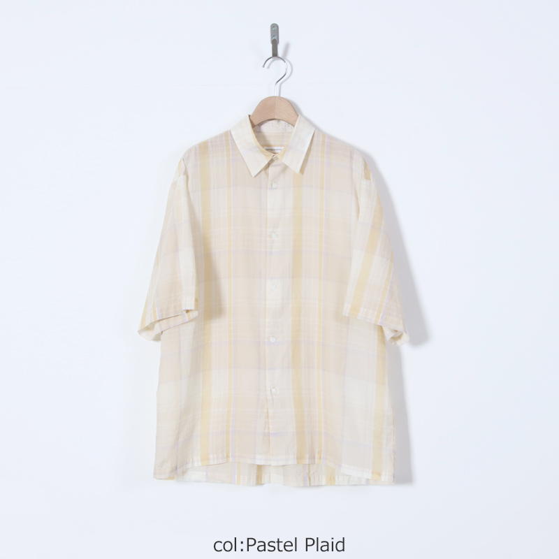 KAPTAIN SUNSHINE(����ץƥ󥵥󥷥㥤��) Gauze Plaid Plain SS Shirt