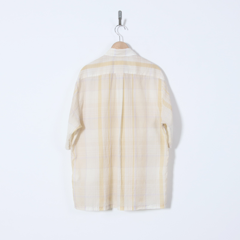 KAPTAIN SUNSHINE(����ץƥ󥵥󥷥㥤��) Gauze Plaid Plain SS Shirt