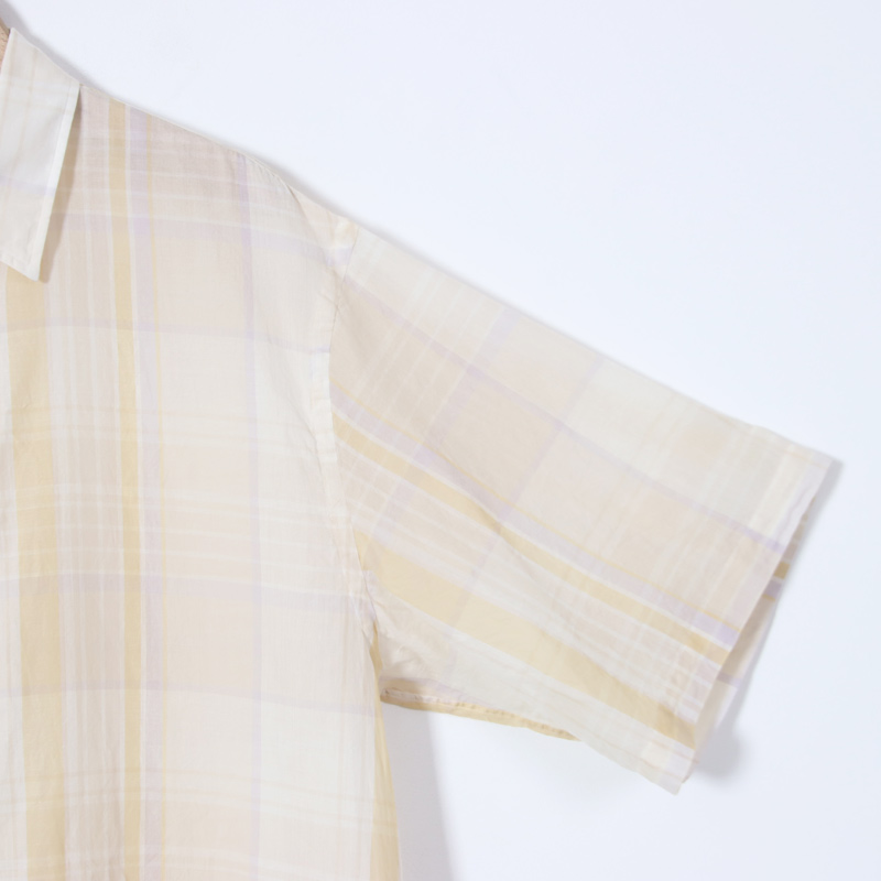 KAPTAIN SUNSHINE(����ץƥ󥵥󥷥㥤��) Gauze Plaid Plain SS Shirt
