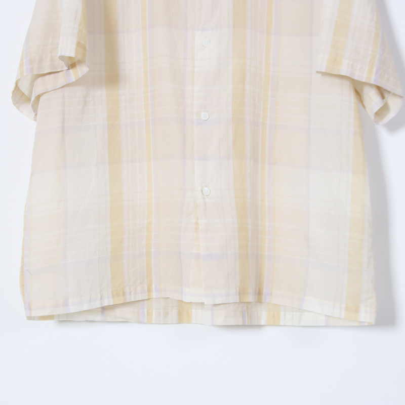 KAPTAIN SUNSHINE(����ץƥ󥵥󥷥㥤��) Gauze Plaid Plain SS Shirt