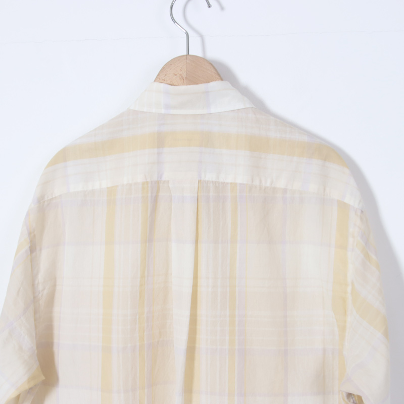 KAPTAIN SUNSHINE(����ץƥ󥵥󥷥㥤��) Gauze Plaid Plain SS Shirt