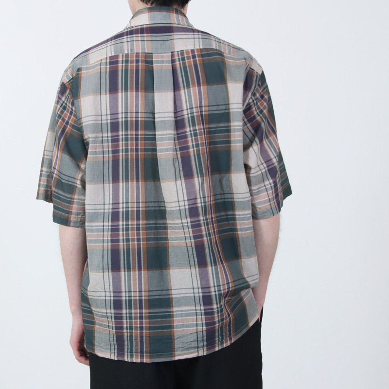 KAPTAIN SUNSHINE(����ץƥ󥵥󥷥㥤��) Gauze Plaid Plain SS Shirt