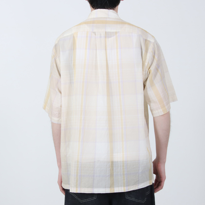 KAPTAIN SUNSHINE(����ץƥ󥵥󥷥㥤��) Gauze Plaid Plain SS Shirt