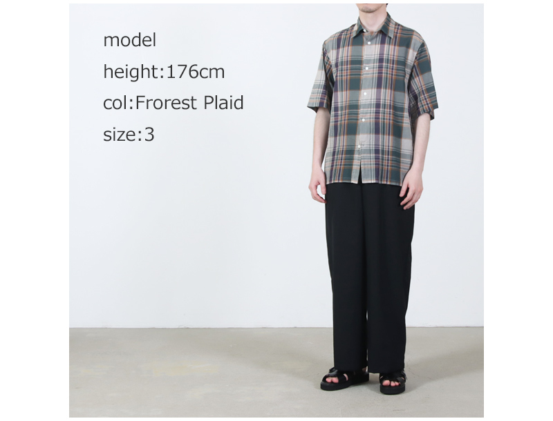 KAPTAIN SUNSHINE(����ץƥ󥵥󥷥㥤��) Gauze Plaid Plain SS Shirt