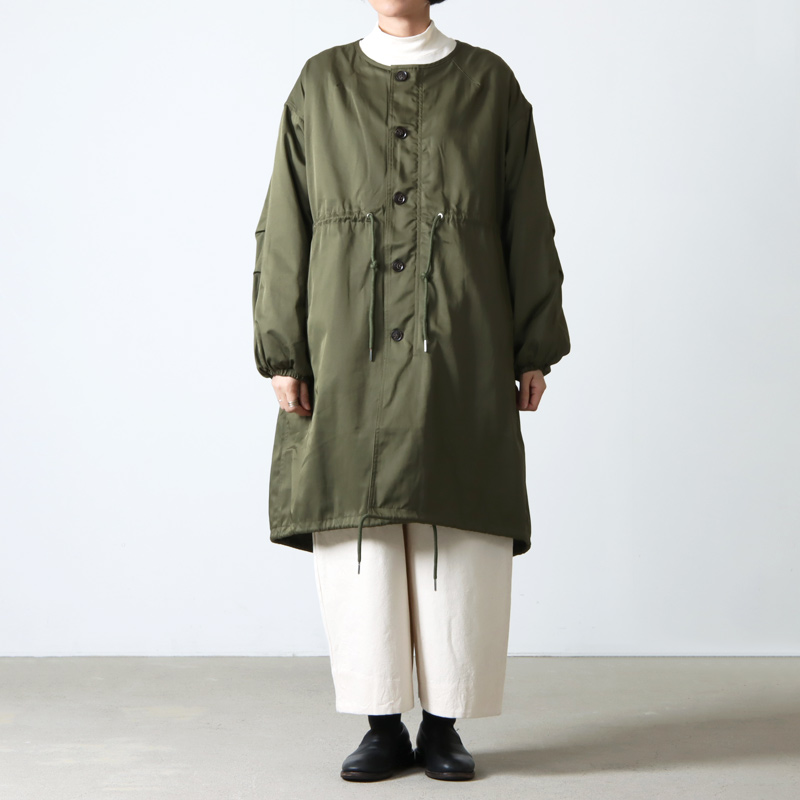 kelen() REVERSIBLE NO COLLAR MOD COAT HALI