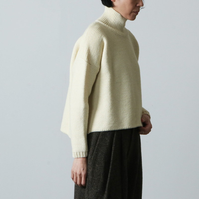 Kerry Woollen Mills(꡼ߥ륺) Pearl Stitch Polo Neck Sweater