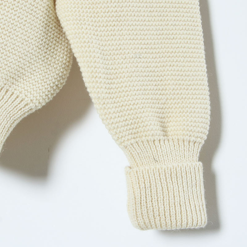 Kerry Woollen Mills(꡼ߥ륺) Pearl Stitch Drop Shoulder Crew Neck Sweater