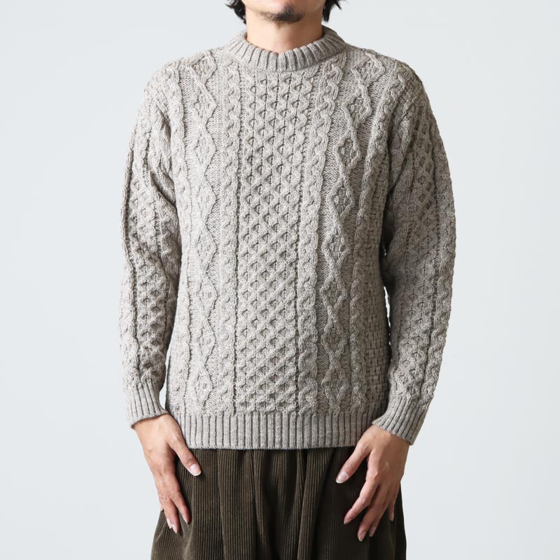 Kerry Woollen Mills (ケリーウーレンミルズ) Aran Cable Crew Neck Sweater /  アランケーブルクルーネックセーター