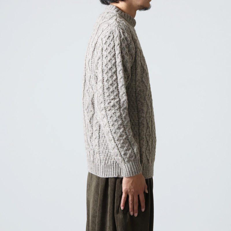 Kerry Woollen Mills (ケリーウーレンミルズ) Aran Cable Crew Neck Sweater /  アランケーブルクルーネックセーター